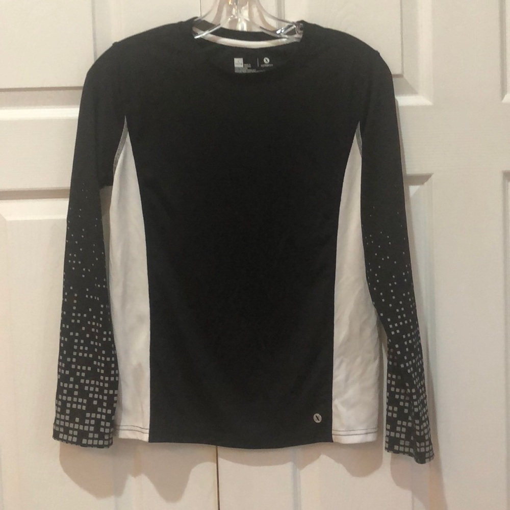 Boys black and white long sleeve shirt